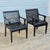 Mid-Century Modern 1990s Thonet Style Black Lacquered Sculptural Wood Slatted Arm Chairs, a Pair For Sale - Image 3 of 18