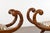 Pair of English Regency Carved Mahogany 19th Century Stools with Scrolling Arms For Sale - Image 11 of 12
