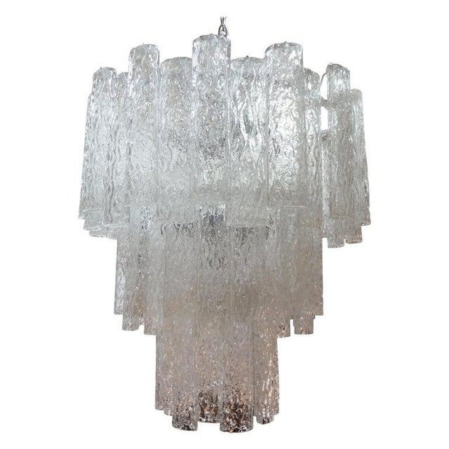 1960s Mid Century Murano Glass Chandelier-Venini Style For Sale - Image 9 of 10
