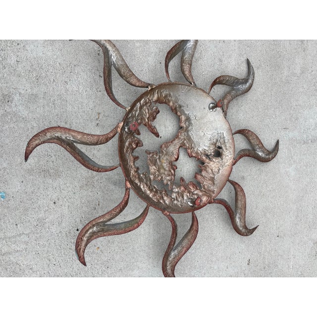 1980s Tom Torrens Large Cast Aluminum Sun For Sale - Image 9 of 11
