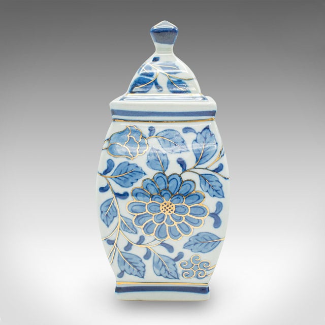 Mid-Century Modern 1980's Small Vintage Lidded Urn For Sale - Image 3 of 12