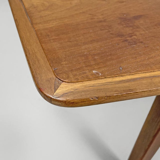 Mid-Century Italian Modern Long Wooden Coffee Table with Pointed Sides, 1960s For Sale - Image 11 of 18