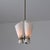 Italian Brass, Black Metal and Opaline Glass 3-Light Pendant, 1950s For Sale - Image 6 of 9