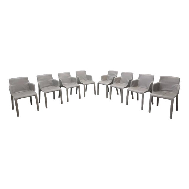 Gio Chairs in Leather by Walter Knoll, Set of 8 For Sale