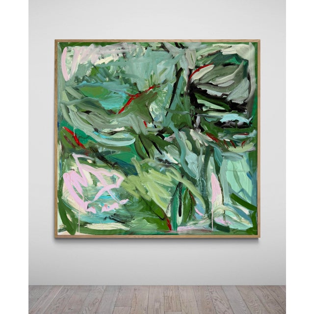 Contemporary Abstract Oil on Canvas "Bodies and Gardens Ix" by Petra Schott For Sale - Image 4 of 6