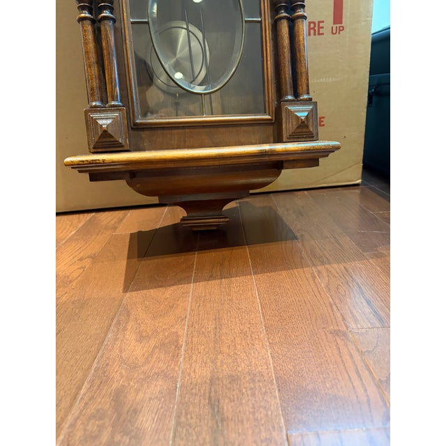 Wood Antique German Regulator Wall Clock W. 24-Hour Dial For Sale - Image 7 of 12