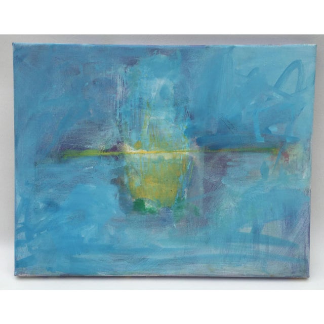 2020s “Cloudz” Small Abstract Watercolor Painting - For Sale - Image 5 of 5