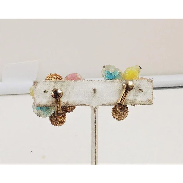 Modern Vintage 1960s Napier "Gum Drop" Colorful Clip Earrings - 2 Pieces For Sale - Image 3 of 9