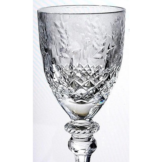 1970s Rogaska Hand Blown Crystal Gallia Wine Glasses Yugoslavia - Set of 12 For Sale - Image 5 of 9