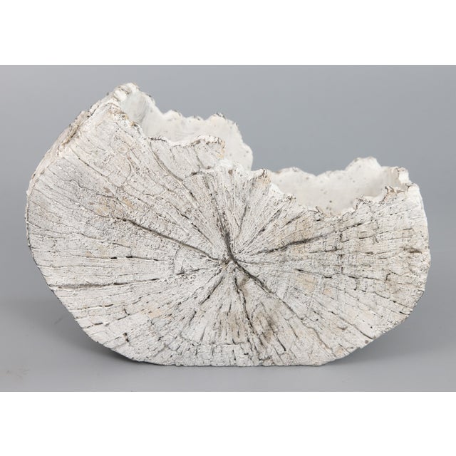 A chic and stylish vintage French faux bois (French for fake wood) pottery garden planter. This lovely jardiniere is well...