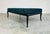 1960s t.h. Robsjohn-Gibbings Teal Blue Velvet Sabre Leg Bench by John Widdicomb For Sale - Image 5 of 10