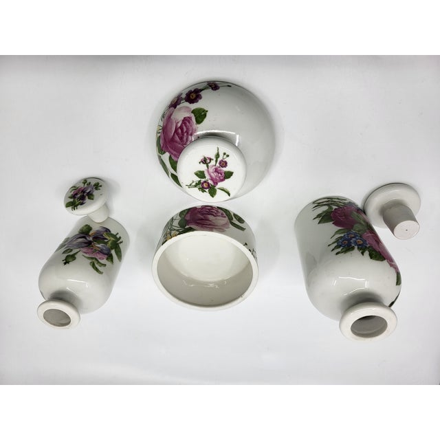 Vintage Paris Porcelain Bathroom Set, France, 1950, Set of 3 For Sale - Image 10 of 14