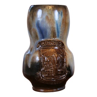 Flamed Stoneware Vase by Roger Guérin, 1940s For Sale