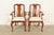 An outstanding pair of Queen Anne or Georgian style armchairs or dining captain chairs By Henkel Harris USA, Circa 1970s...