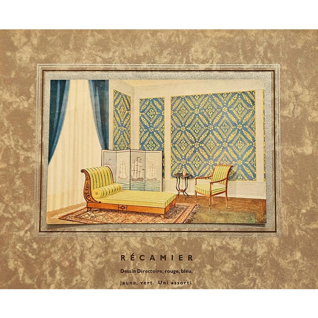 Art Deco 1934 Set of 5 - Art Deco French Interior Sitting Room Decor Prints For Sale - Image 3 of 6