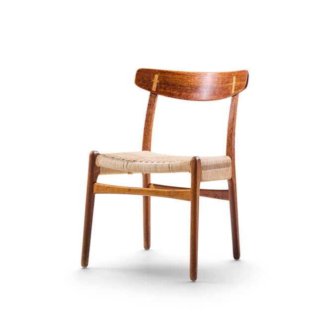 Hans Wegner for Carl Hansen & Son Ch23 Mid Century Danish Teak, Oak Dining Chairs - Set of 6 For Sale In Chicago - Image 6 of 10