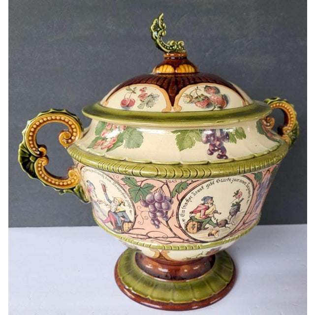 I’m selling a late 1800's pottery serving set, made by Villeroy and Boch. The pieces consist of: a large, double handled...
