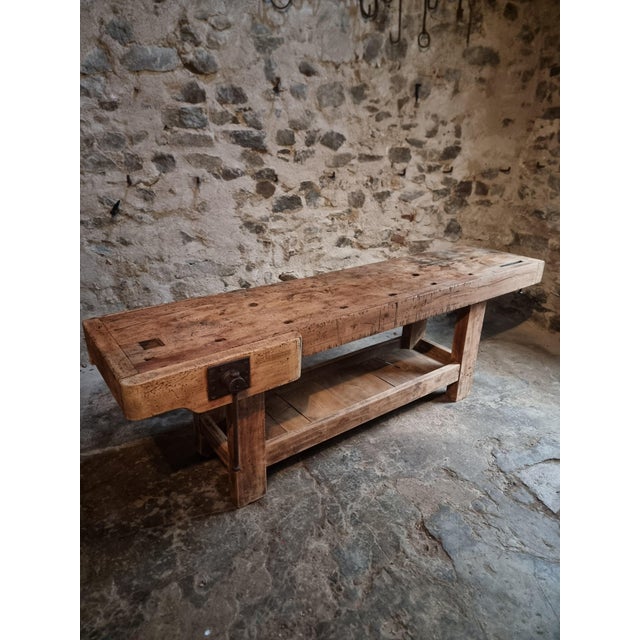 Antique Beechwood Workbench, France, 1890s For Sale - Image 14 of 18
