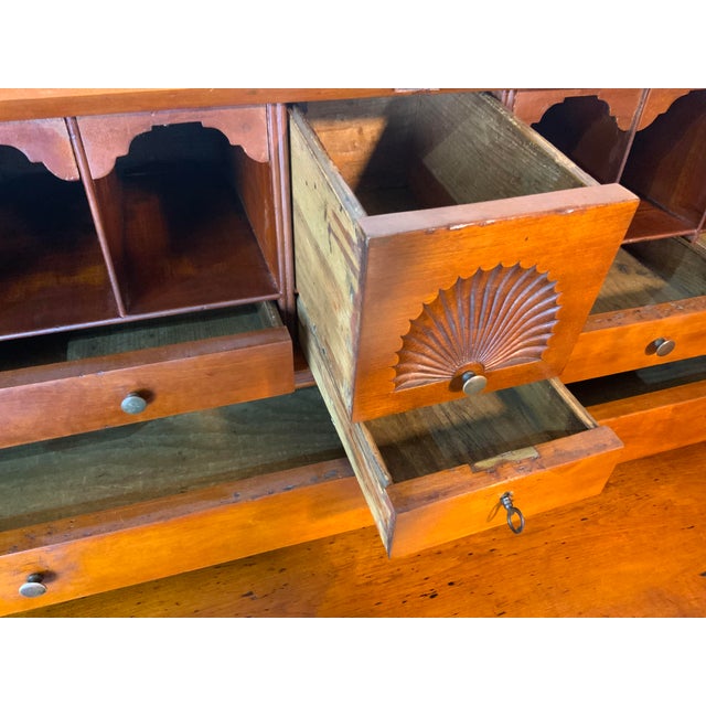 Cherry Chippendale Slant Front Desk For Sale In Tampa - Image 6 of 12