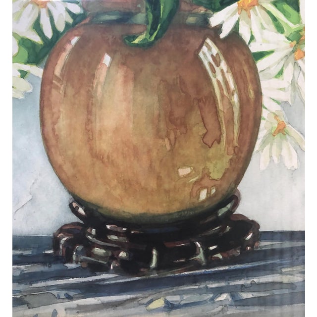 Vintage Schumacher Showroom Framed Wallpaper Print- Chinoiserie Botanical Still Life Watercolor Print For Sale In Charleston - Image 6 of 11