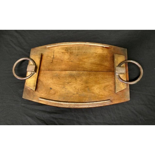 Arts and Crafts Golden Elm Ships Tray For Sale - Image 5 of 7