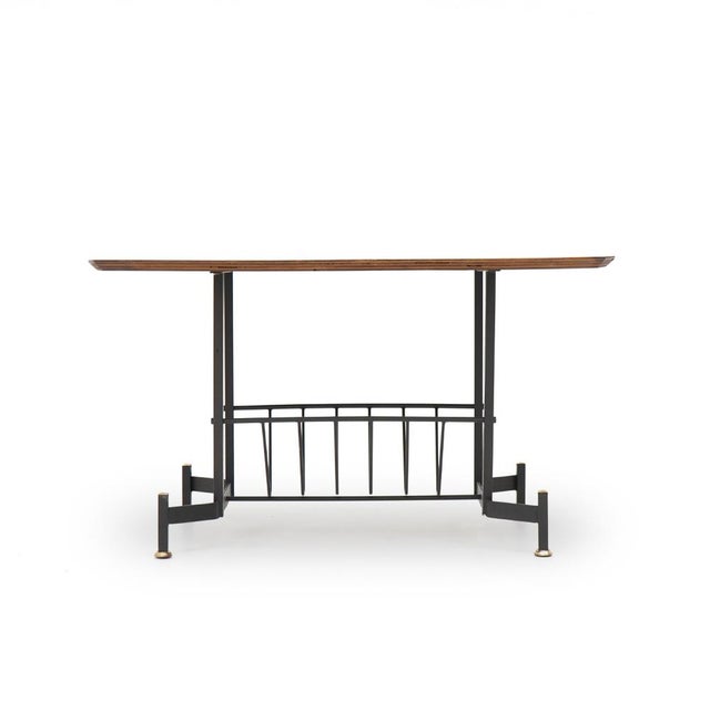 Mid-Century Modern Coffee Table with Magazine Rack, 1950s For Sale - Image 3 of 13