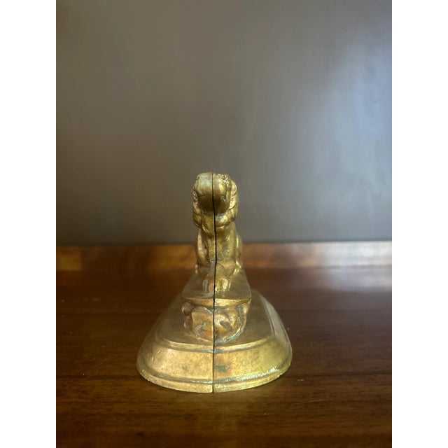 Antique Brass Dogs Bookends, Early 20th Century For Sale - Image 4 of 4