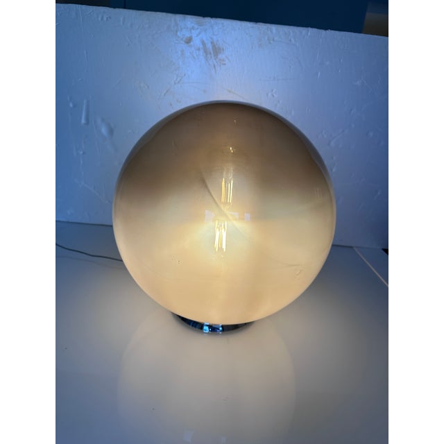 Italian Table Lamp Murano Glass by SimoEng in Varnished Fume' For Sale - Image 11 of 17