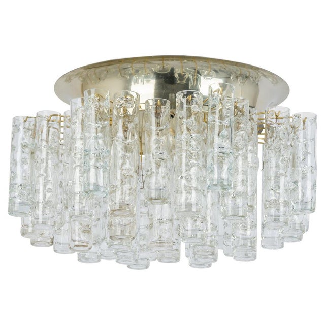 Murano Ice Glass Flushmount from Doria Leuchten, Germany, 1960s For Sale - Image 15 of 15