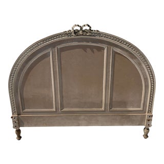Vintage French Washwood Dusty Pink Full Size Headboard For Sale