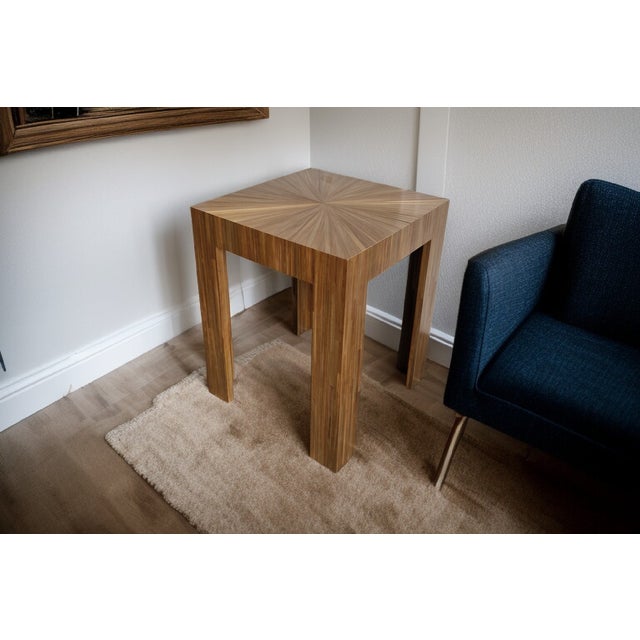 Black Straw Marquetry Coffee Table by Benoît Cazes, 2010s For Sale - Image 8 of 18