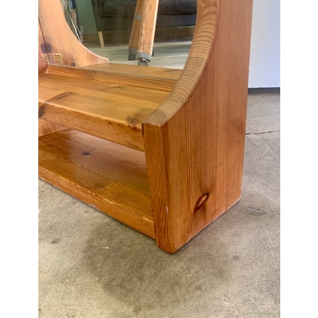 Glas Master Markaryd Mirror With Shelf, Pine, Model 279, Glass Master, Markaryd, 1960s For Sale - Image 4 of 7