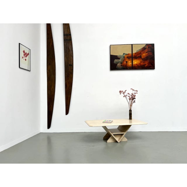 Travertine Coffee Table, Italy, 1970s For Sale - Image 4 of 18