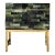 Vintage Stone and Metal Side Table For Sale