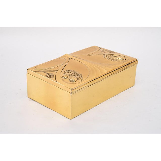 Jugendstil Brass Jewelry Box, Vienna, 1908 For Sale - Image 12 of 12