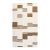 White and Brown Modern Turkish Kilim Flatweave - 4'10" x 8'1" For Sale