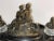 19th Century 19th Century French Bronze and Crystal Double Inkwell Set With Sculpture, "Paul Et Virginie" - 5 Piece Set For Sale - Image 5 of 13
