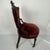 Antique Victorian-Style Parlor Chair Featuring Rich Red Velvet Tufted Upholstery For Sale - Image 9 of 13