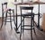 Three matching stools Contract grade Made of kiln-dried elm wood. Hand-painted finish on all sides, Black. Decorative...
