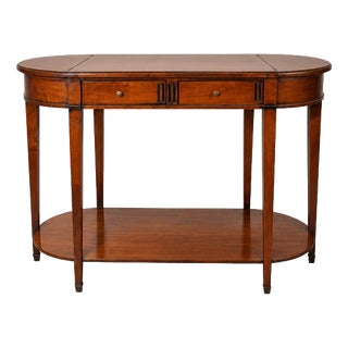 Double-Faced Wooden Console Table with Drawers and Hidden Storage For Sale