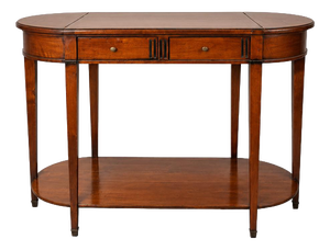 Double-Faced Wooden Console Table with Drawers and Hidden Storage
