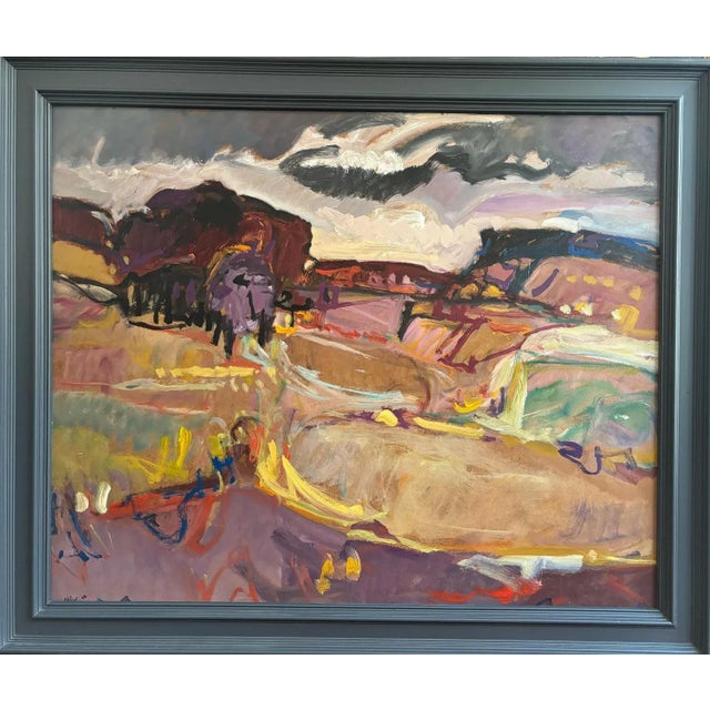 Oil on wood sold with original grey frame Total size with frame 116x137 cm Jean Krillé is a Swiss artist from Geneva,...