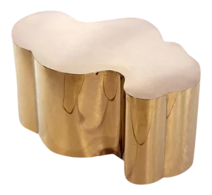 Kate Modern Rose Gold Stainless Steel Coffee Table