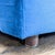 Blue Crate & Barrel 3-Seat Blue Velvet Sofa For Sale - Image 8 of 8