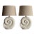 Vintage Postmodern Plaster Seashell Table Lamps, Pair For Sale