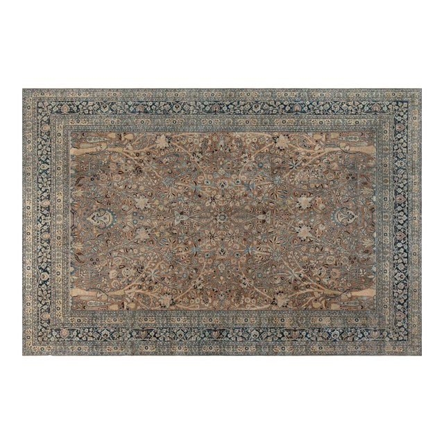Authentic Persian Meshad Handmade Wool Rug For Sale