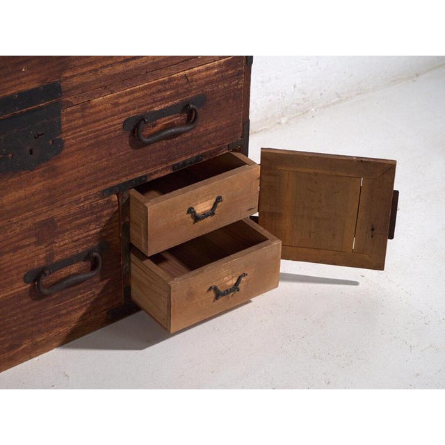 Antique Tansu with Small Door For Sale - Image 11 of 15