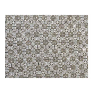 Schumacher X Mark D. Sikes Palisades Floret in Neutral Linen Fabric 1 2/8 Yards For Sale
