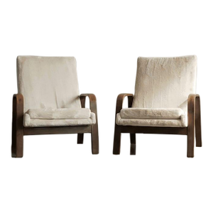 French Oak Armchairs, 1970s