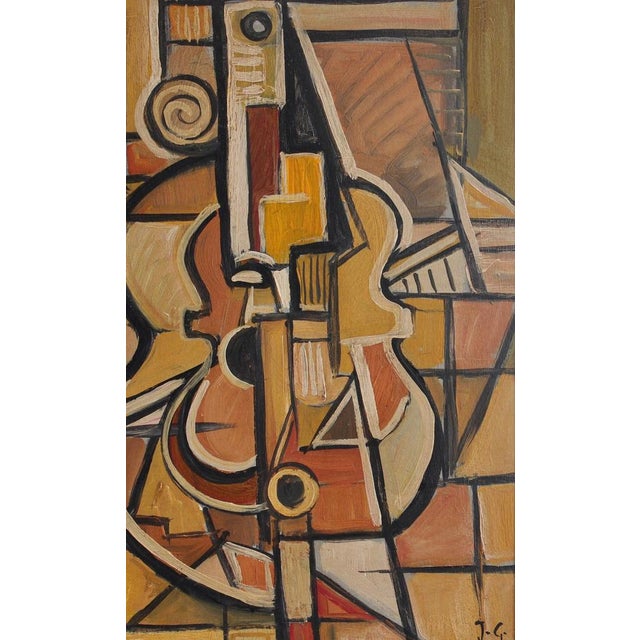 Modern JG, The Vanguard Series No. V: Postwar European Abstract Composition, 1950s-1970s, Oil on Board, Framed For Sale - Image 3 of 14